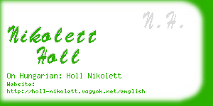 nikolett holl business card